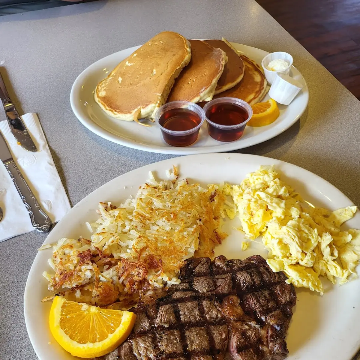 Country Fried Steak and Eggs