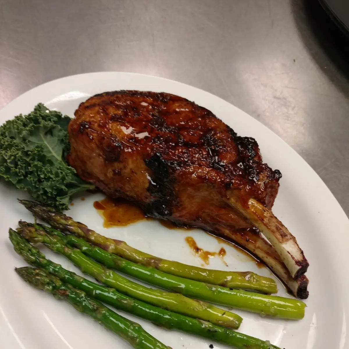 Maple Bourbon Glazed Pork Loin Chop