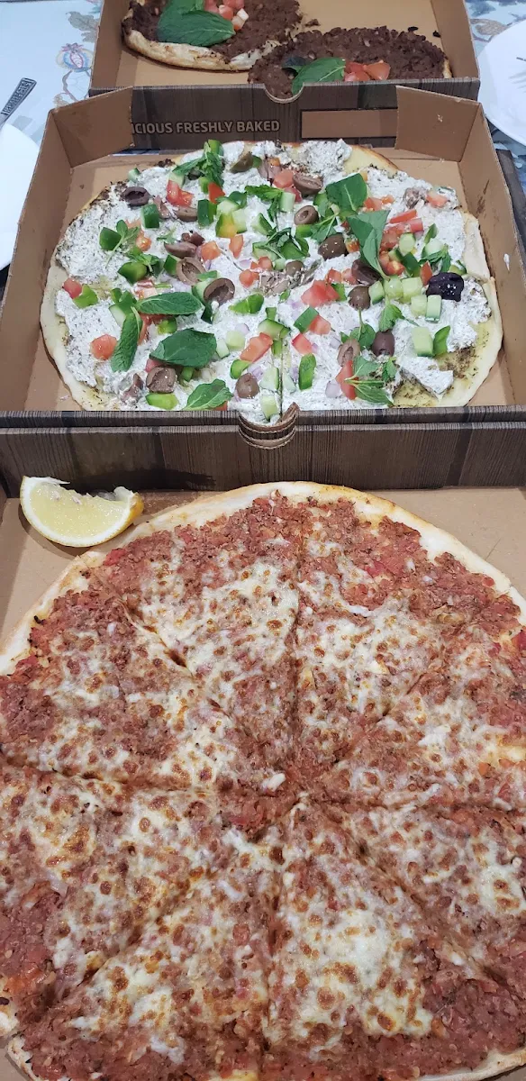 Cheese Meat and Oregano Veggies Labneh Manoosh, Villa bakery