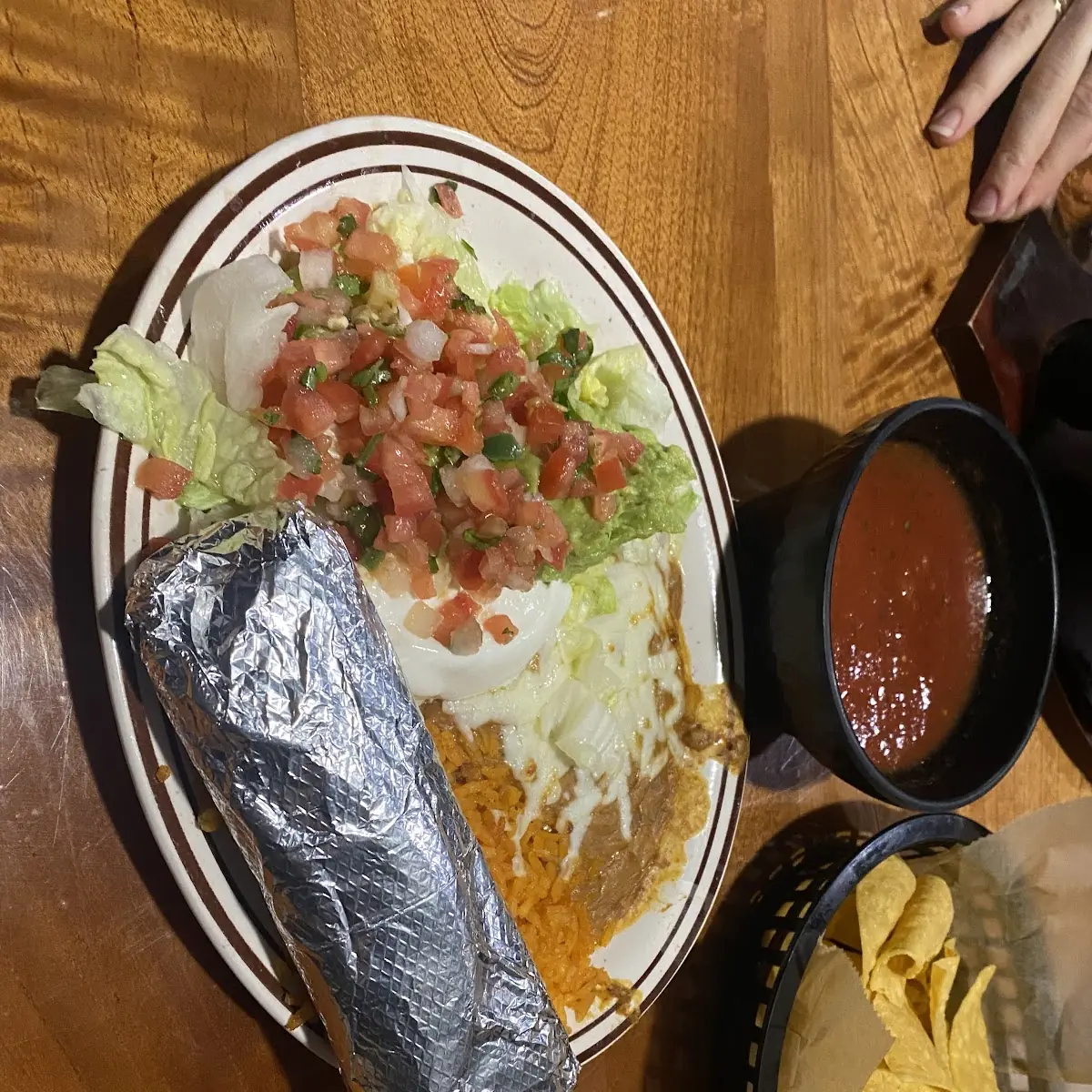 Rice and Beans with Side Salad