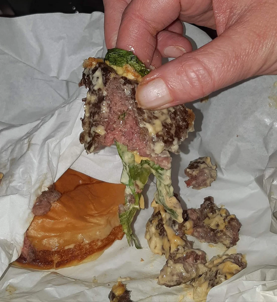 Raw Undercooked Burger, Mary's Castle Hill