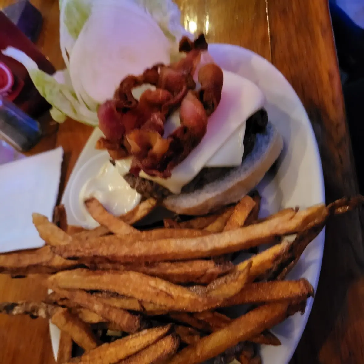Bacon Cheese Burger with Fries