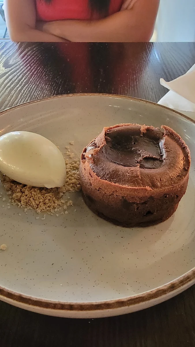 Molten Chocolate Lava Cake with Vanilla Ice Cream