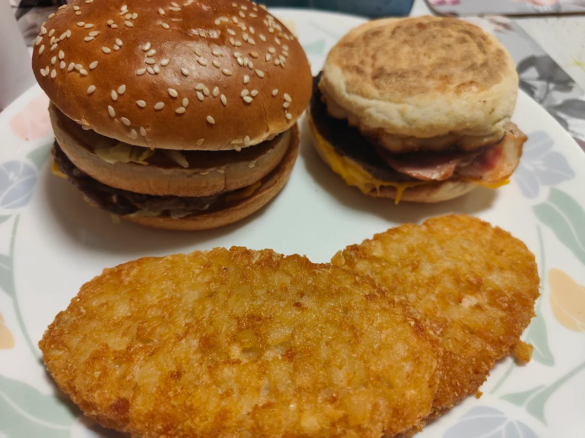 Big Mac Sausage mc Muffin and Hash Browns, McDonald's Keysborough