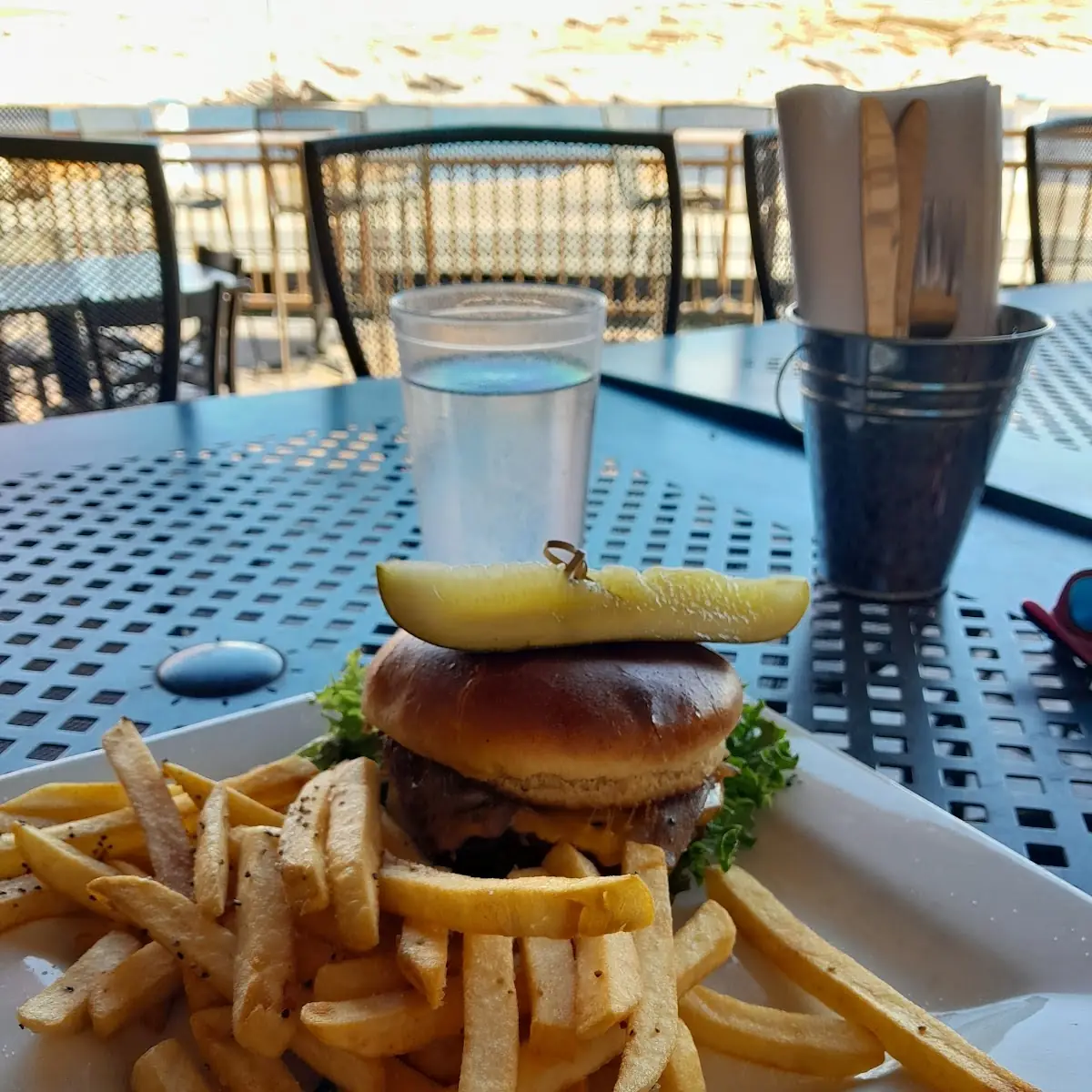 Veggie Burger and Fries