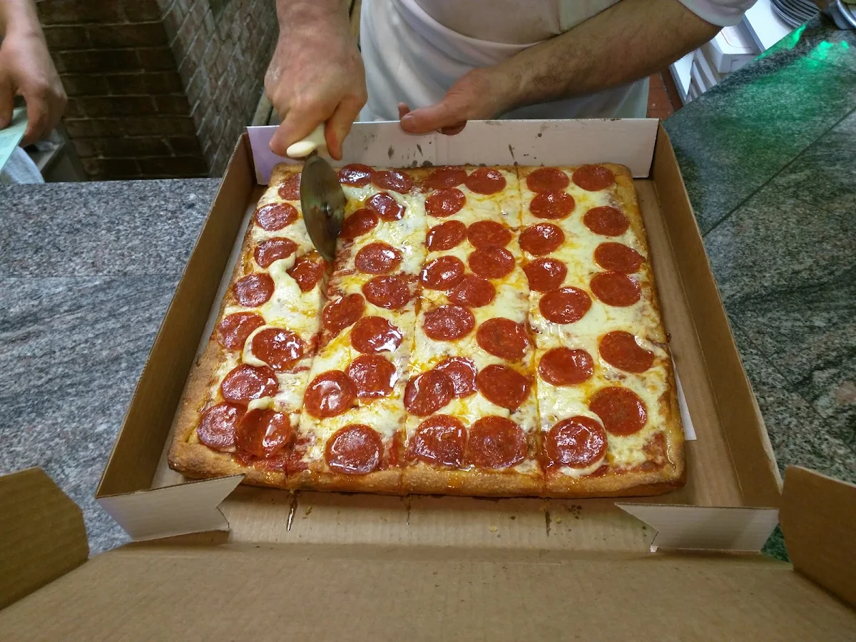 Sicilian Pizza with Pepperoni Pizza
