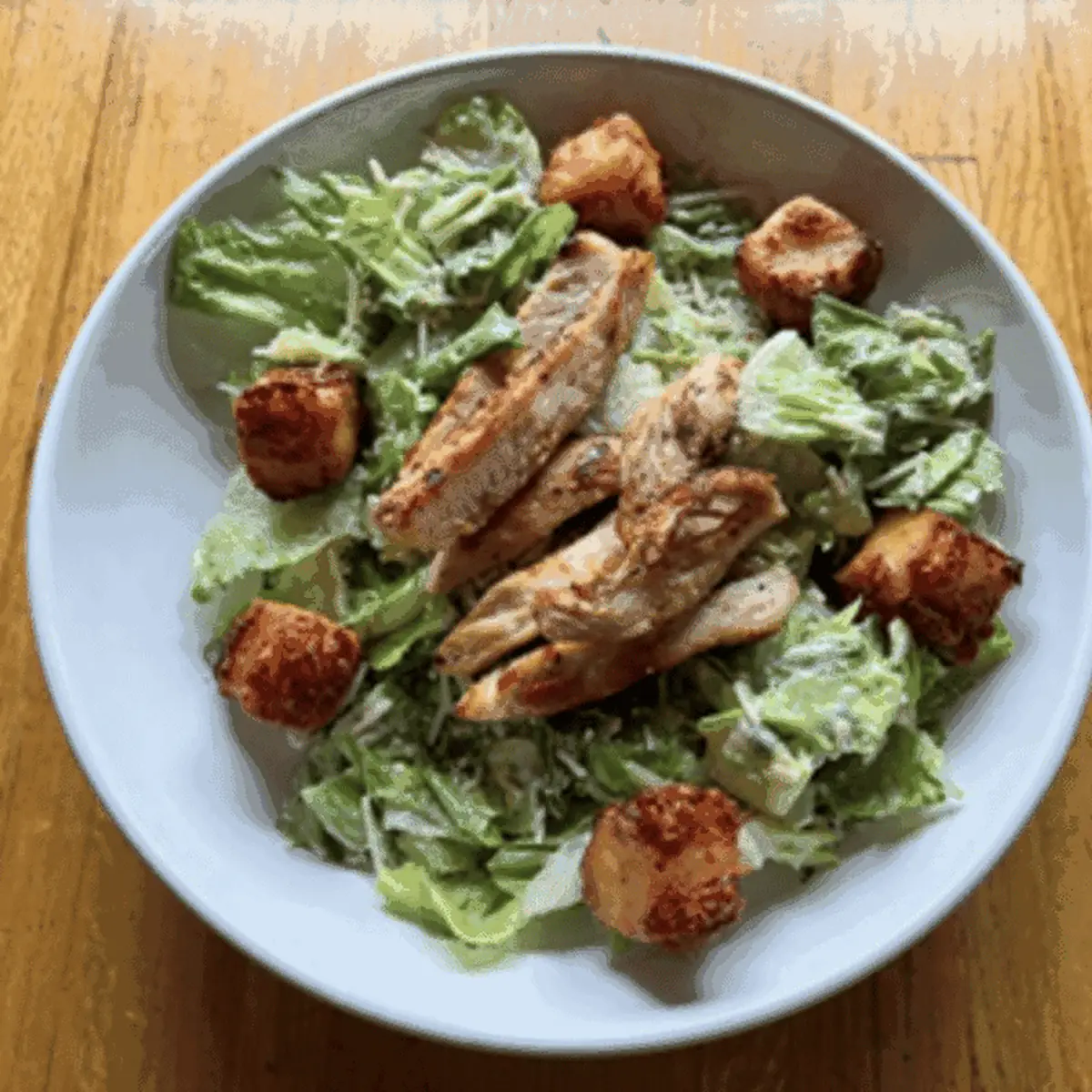 Chicken Caesar Salad with Cheese Curds