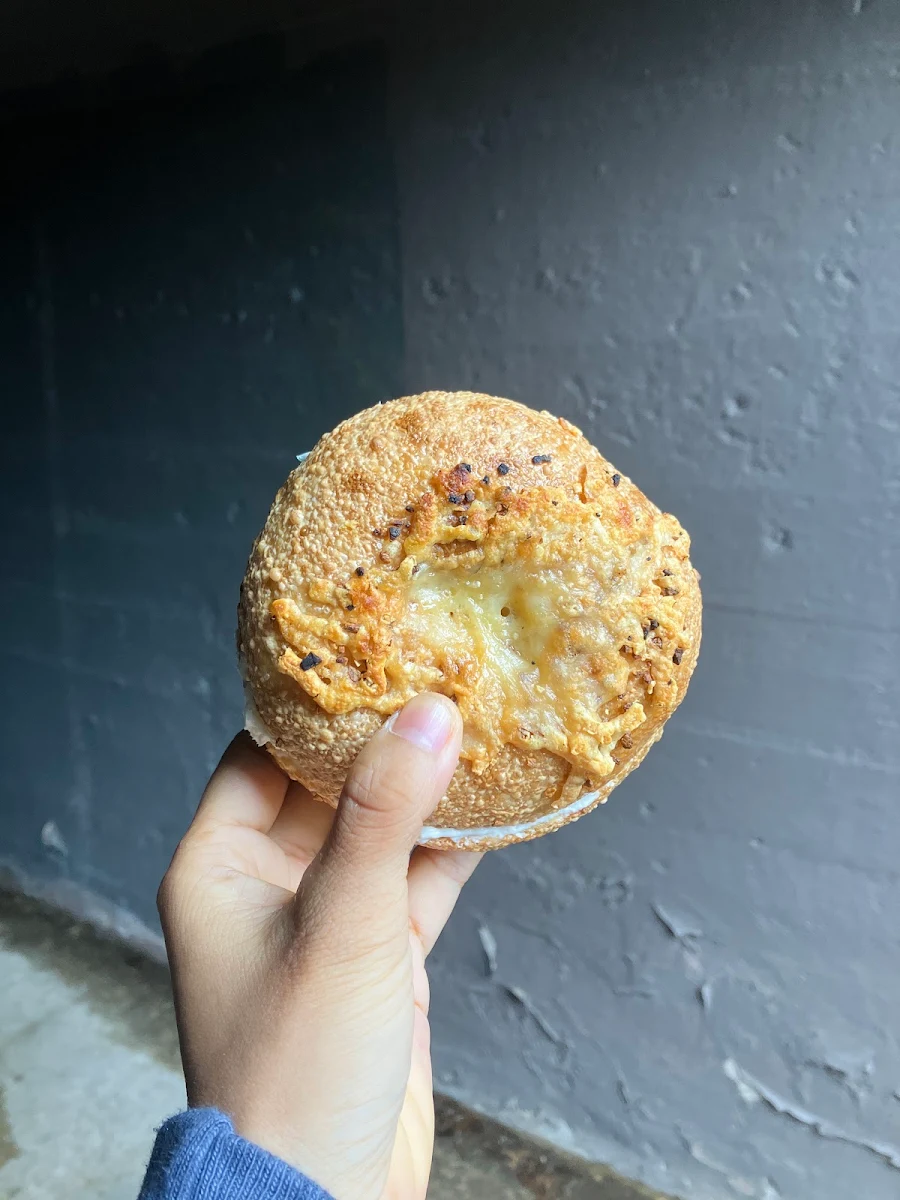 Cheese Bagel with Scallion Cream Cheese