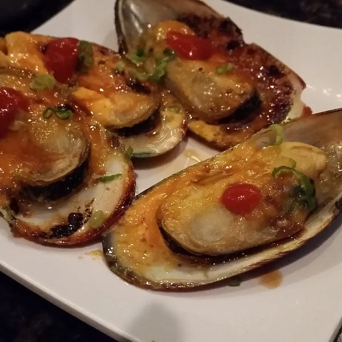 Baked Green Mussels