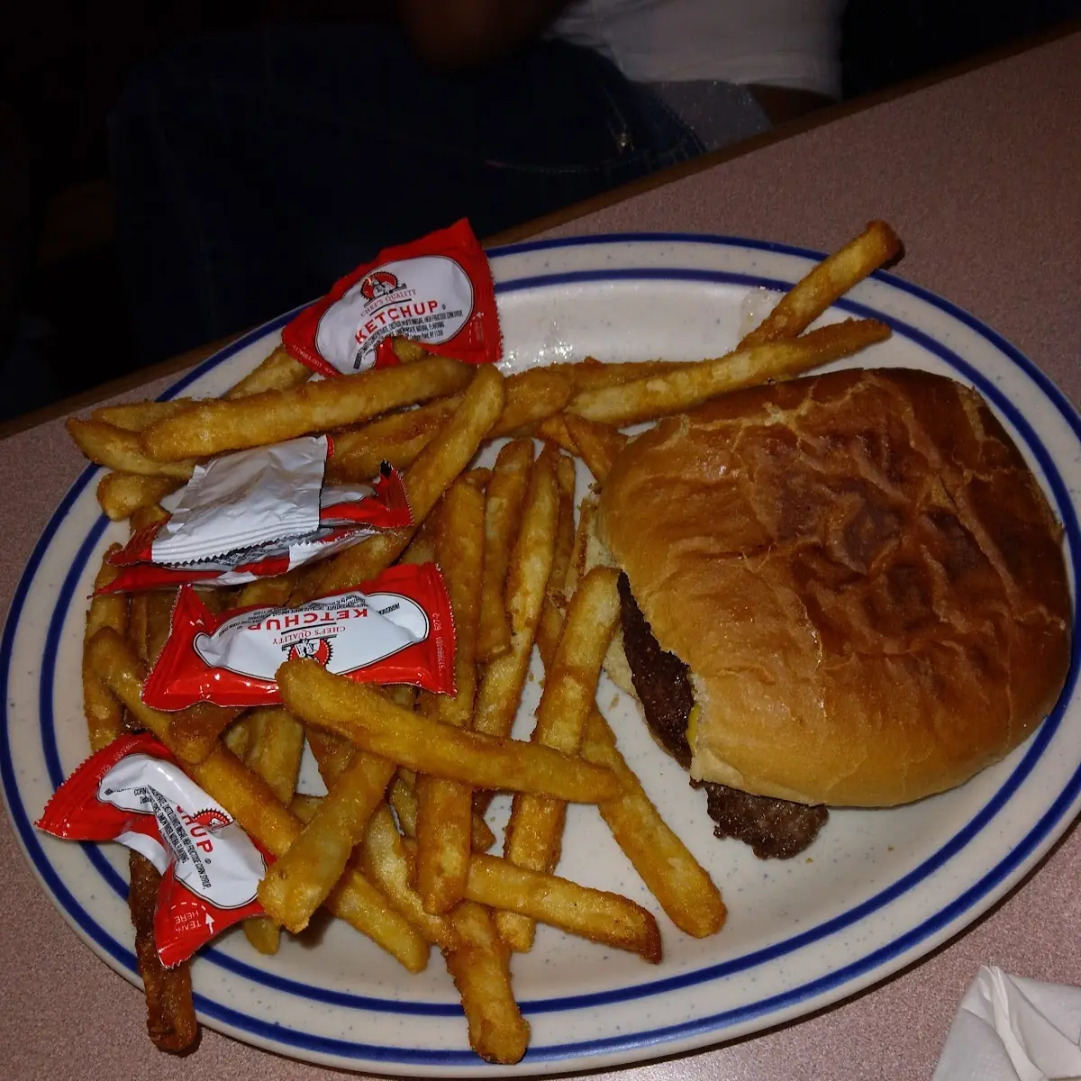 Cheese Burger and Fries