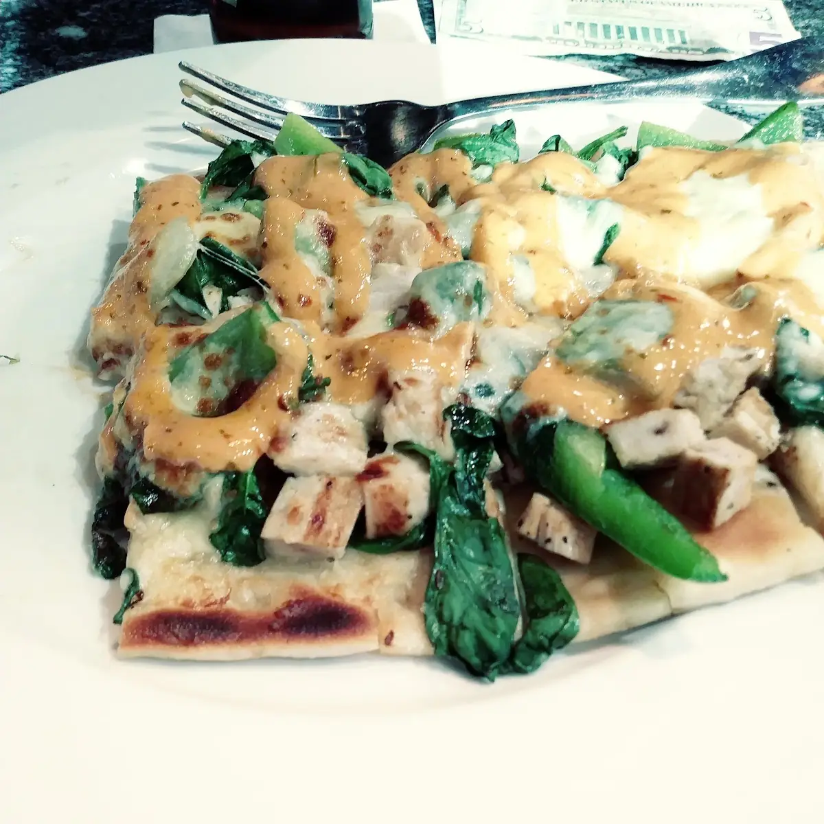 Chicken Flat Bread with Chipotle Mayo