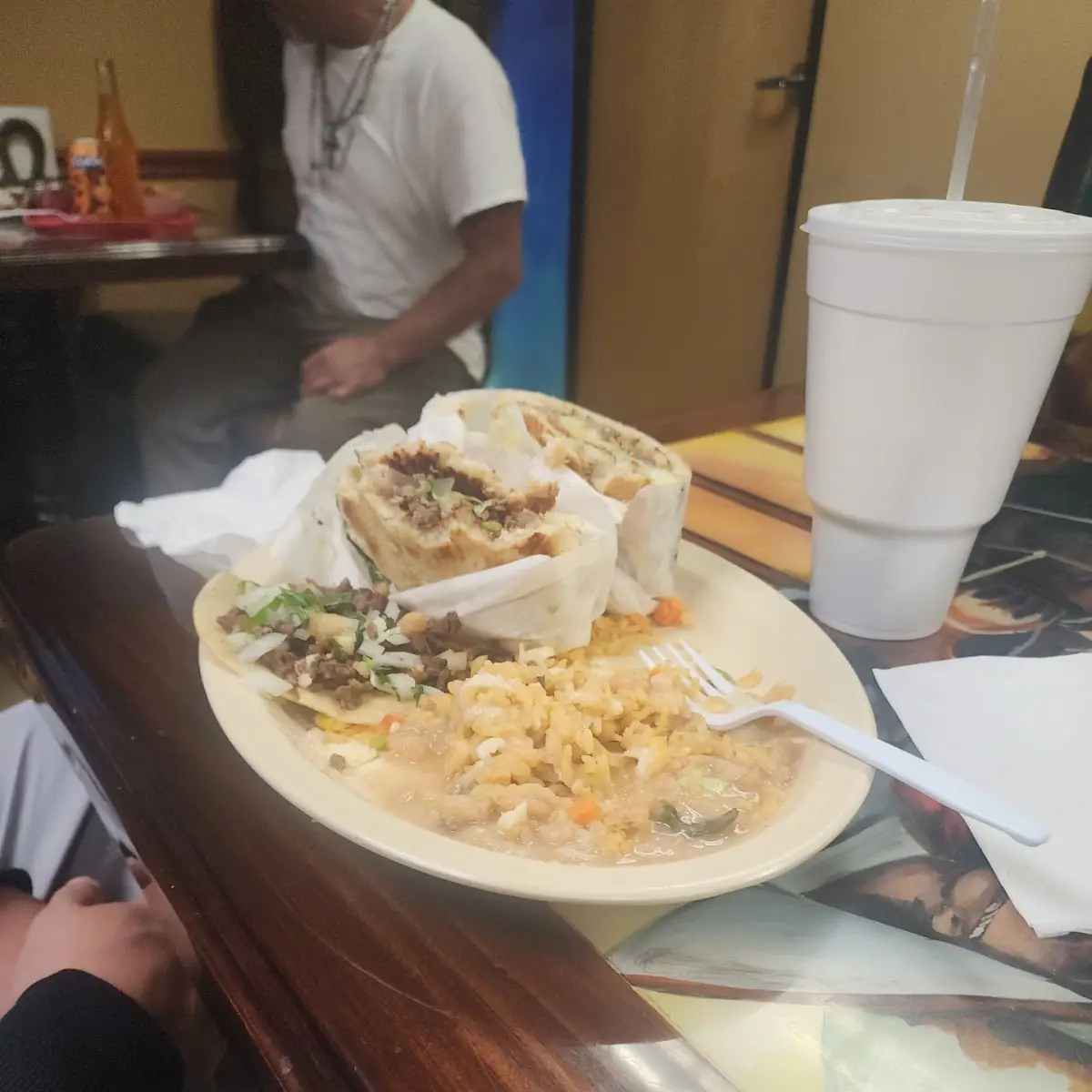 Torta Y Tacos De Carne Asada