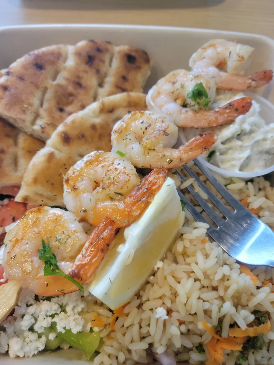 Prawn Souvlaki Meal Box
