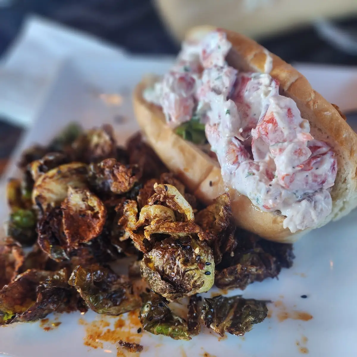 Lobster Roll with Brussels Sprouts