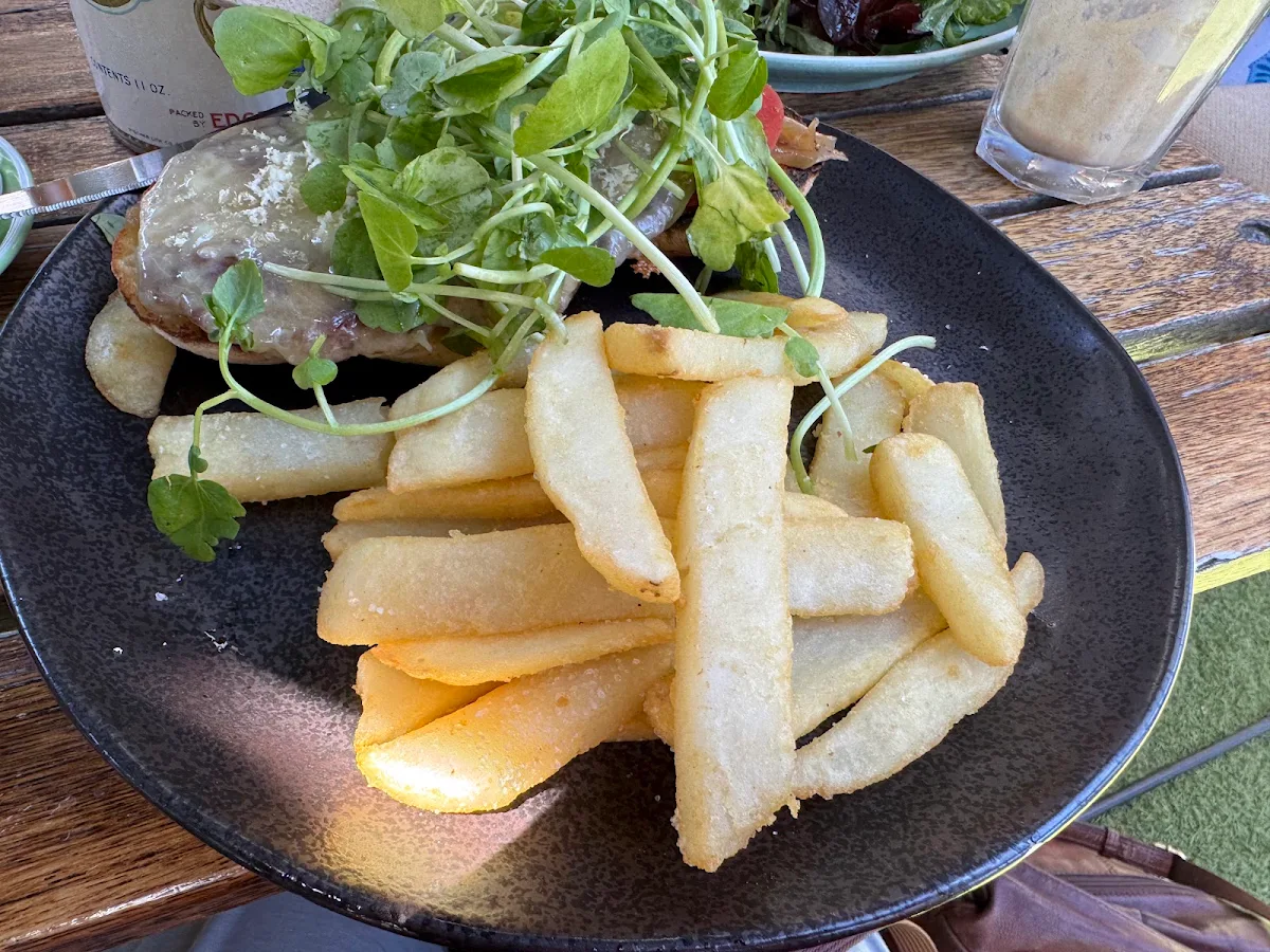 Steak Sandwich Chips and Salad