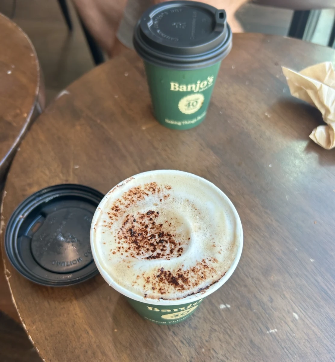 Cappuccino, Banjo’s Bakery Café – Hobart
