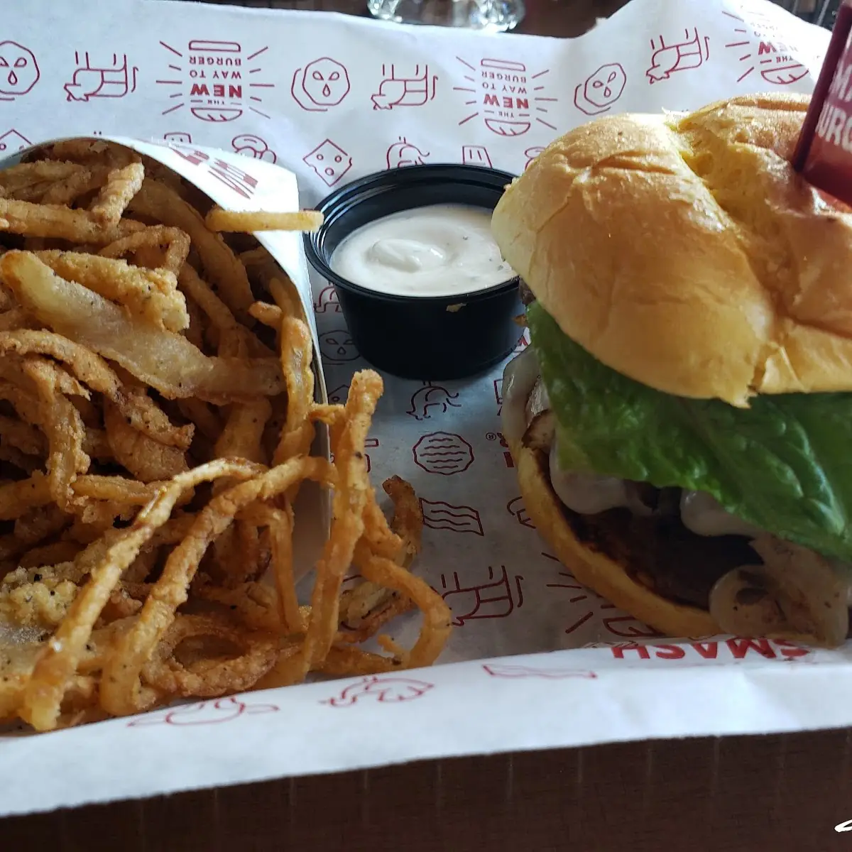 Double Truffle Mushroom Swiss Burger