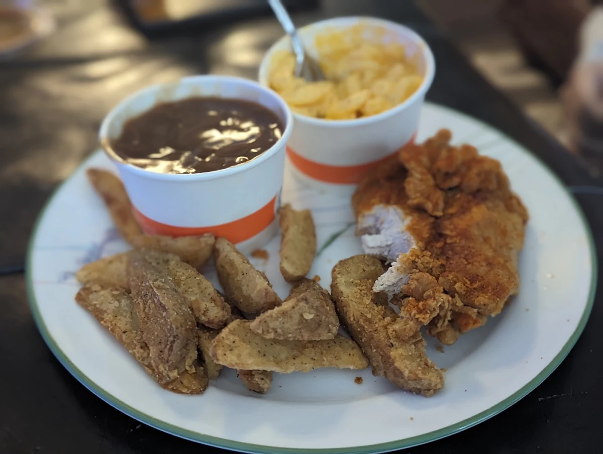 Chicken and Wedge Fries, Mary Brown's Chicken