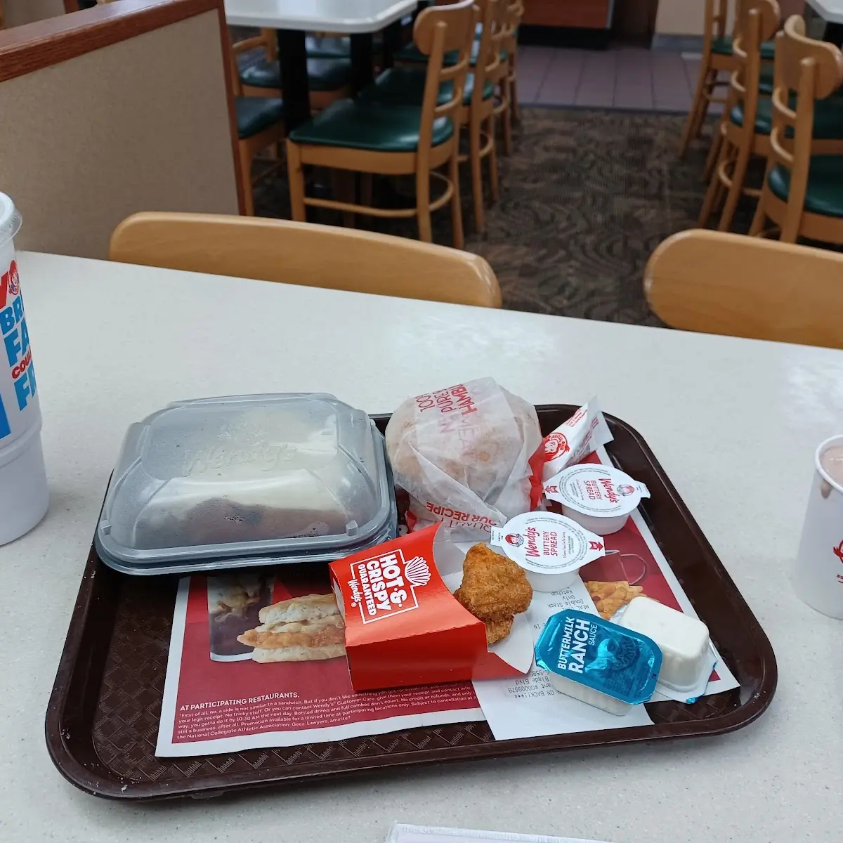 Double Stack with Asigo Cheese Lettuce Tomatoes Ketchup Chicken Nuggets