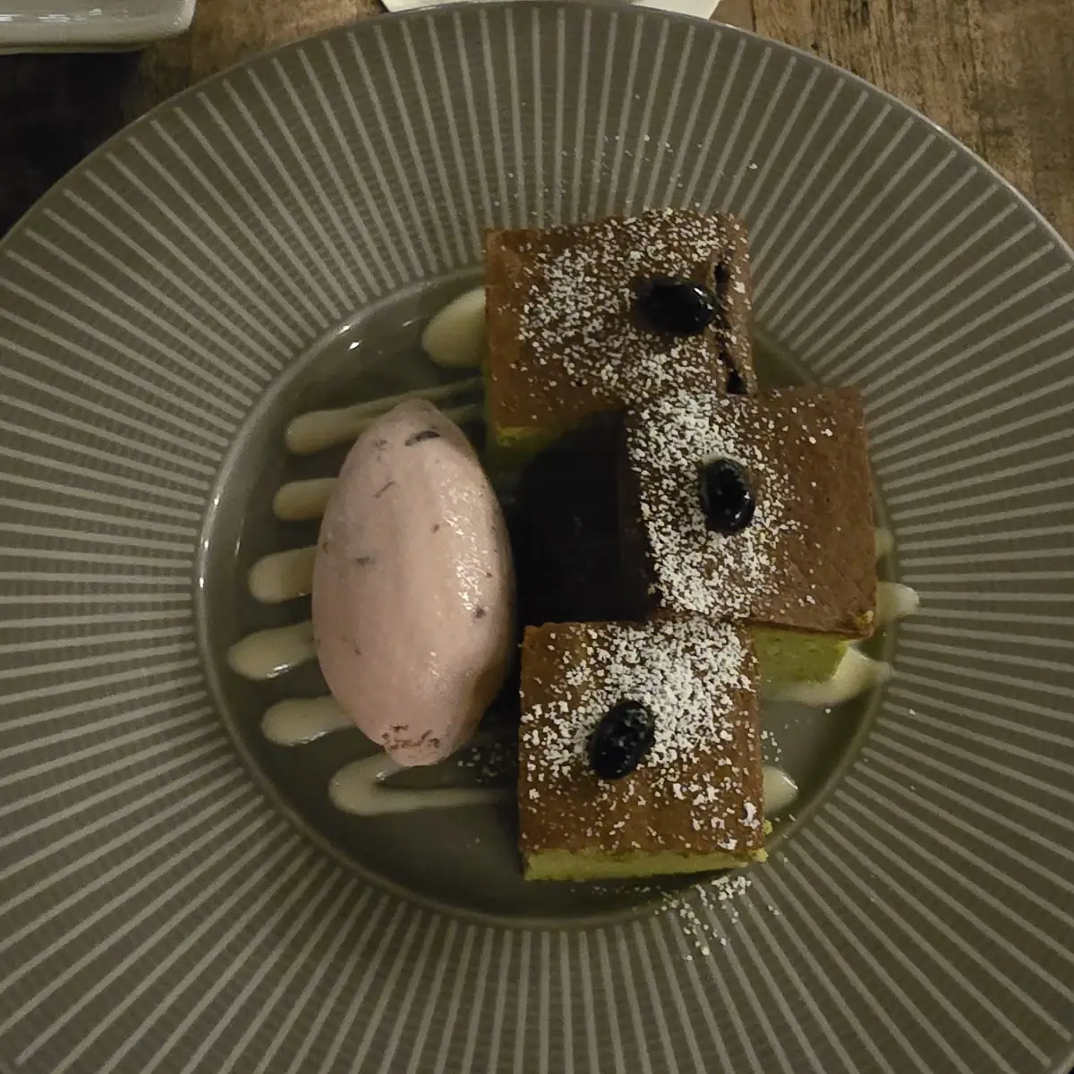 Green Tea Soufflé Cheesecake Slice