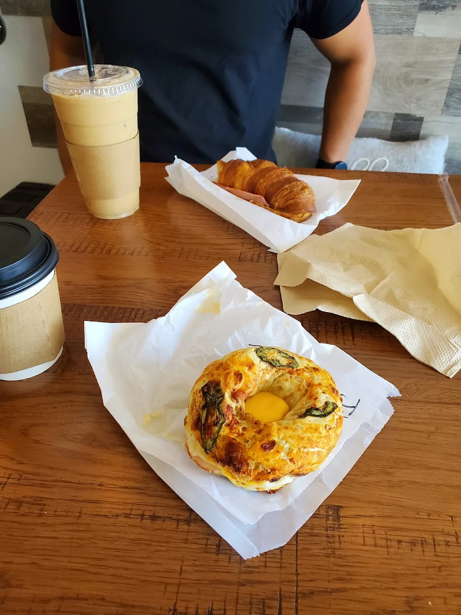 Ham and Cheese Bagel Croissant