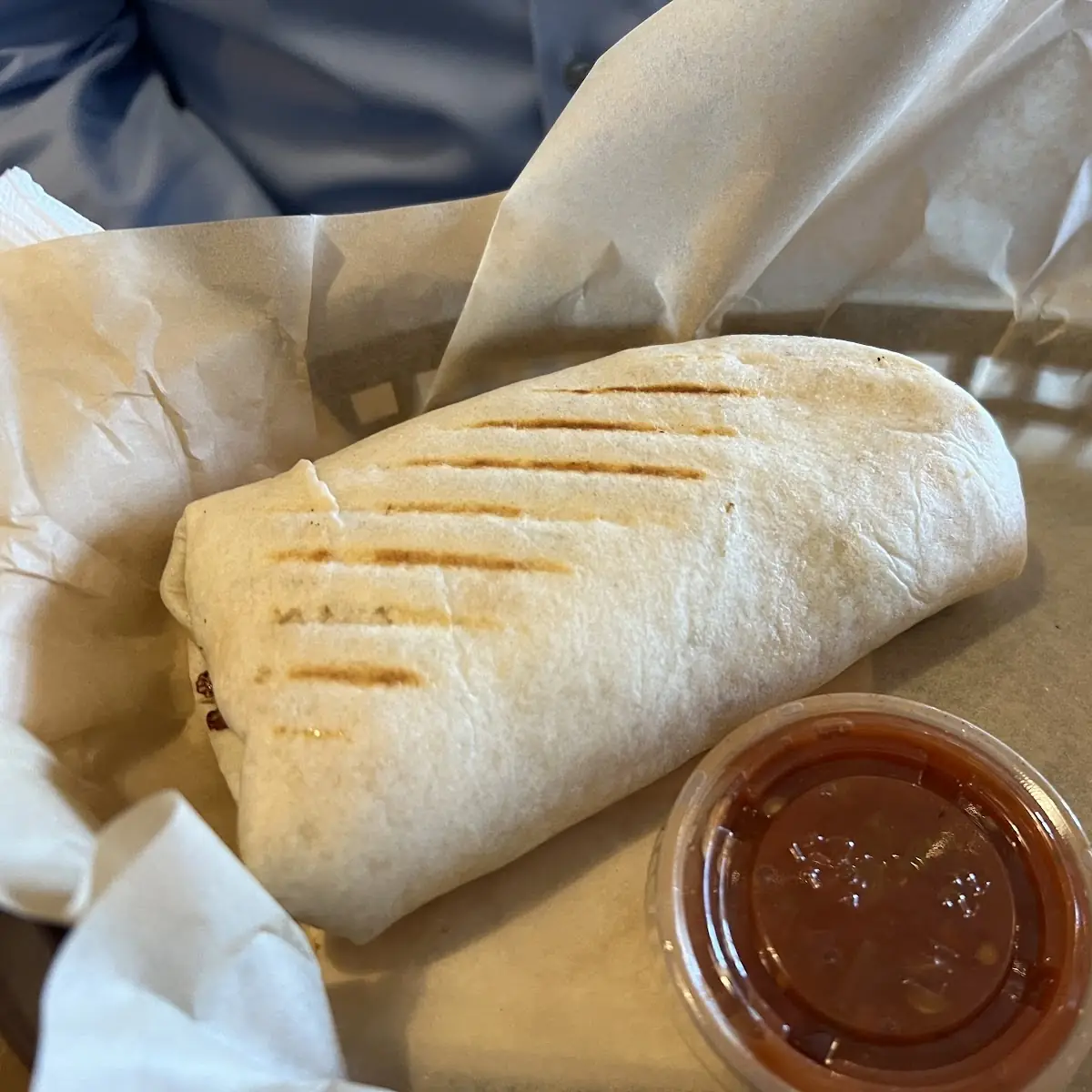 Breakfast Burrito with Tomato Salsa