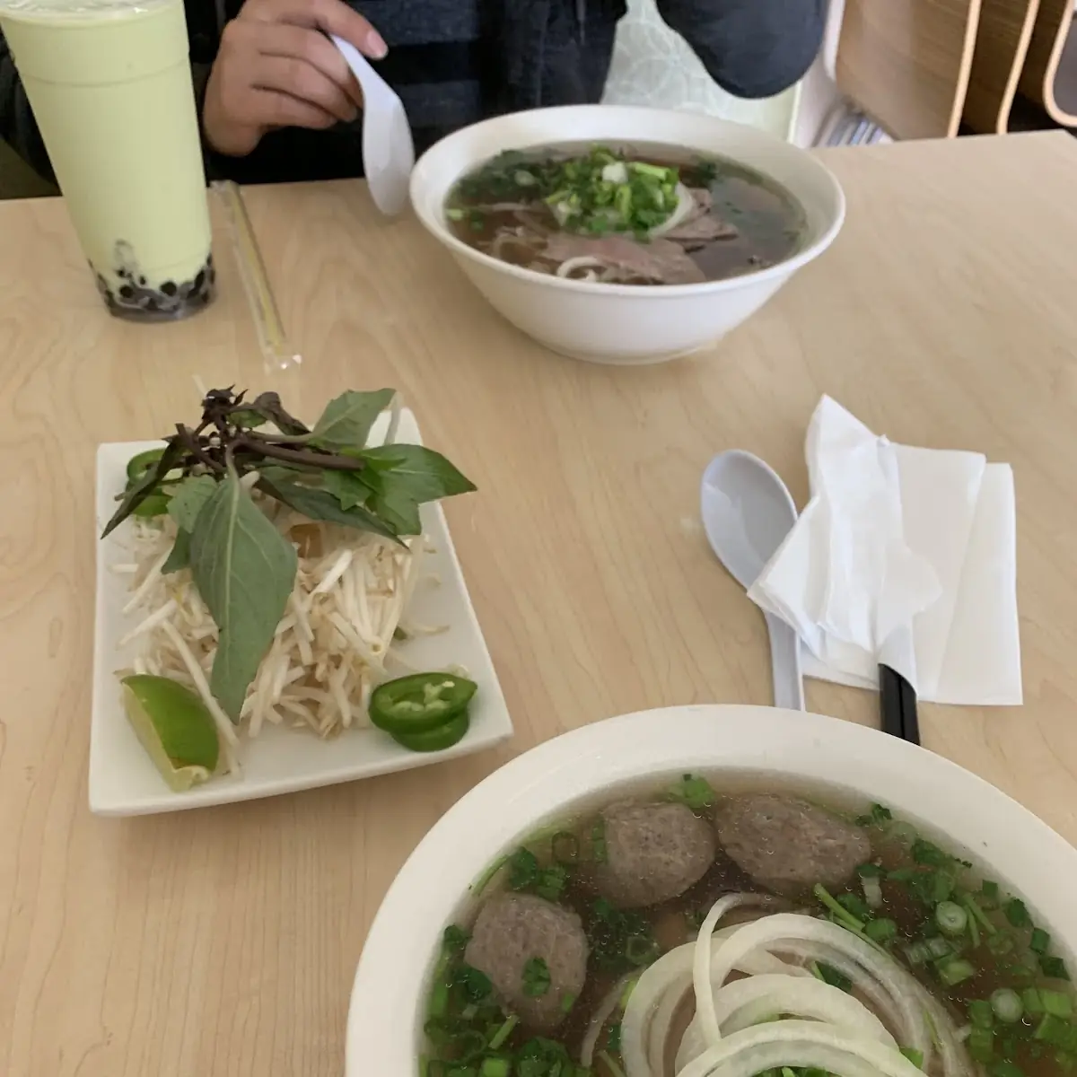 Beef Pho with Fresh Herbs and Sauces