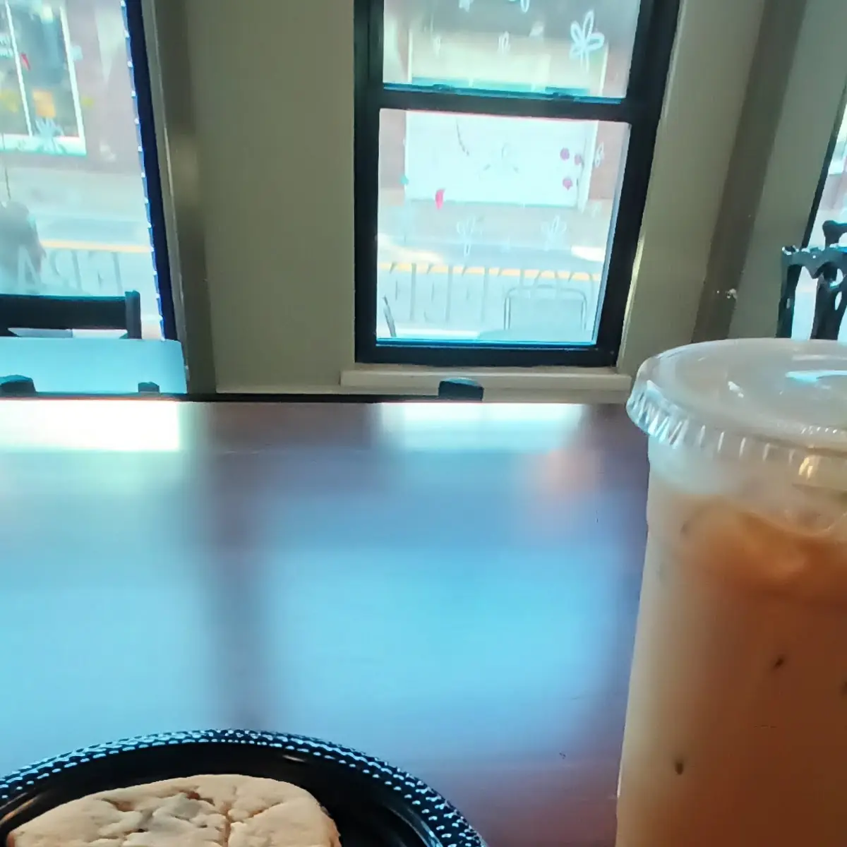 Chocolate Chip Scone and Caramel Macchiato