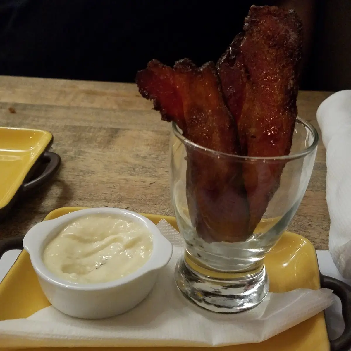 Candied Bacon Chips & Dip
