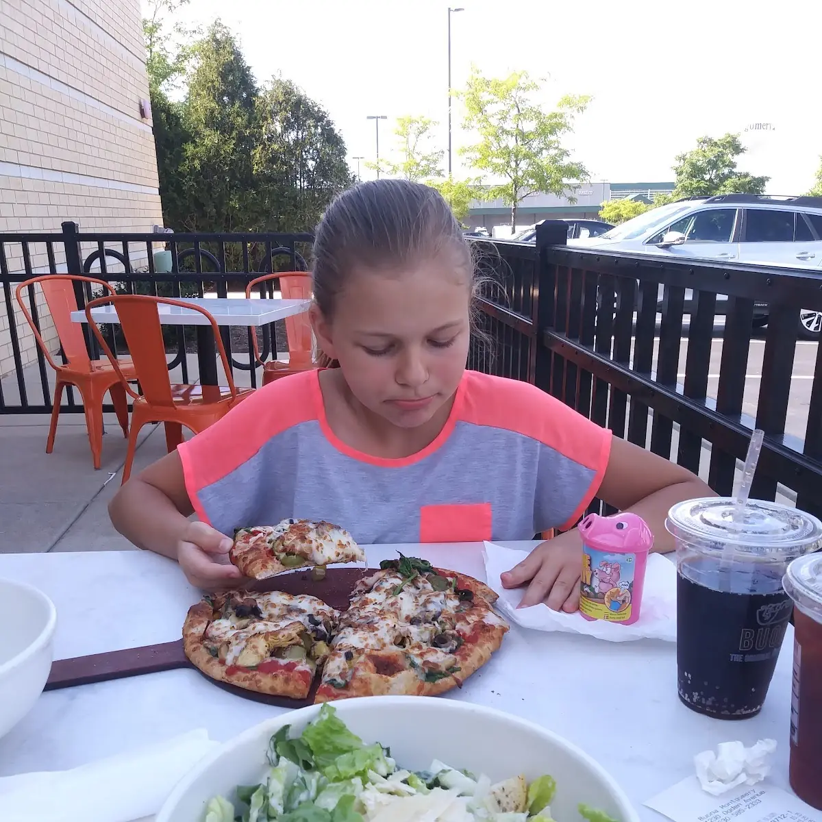Caesar Salad Roasted Veggie Pizza