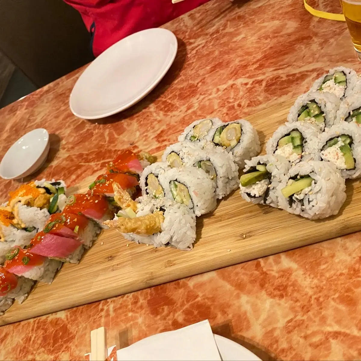 Shrimp Tempura and California Roll