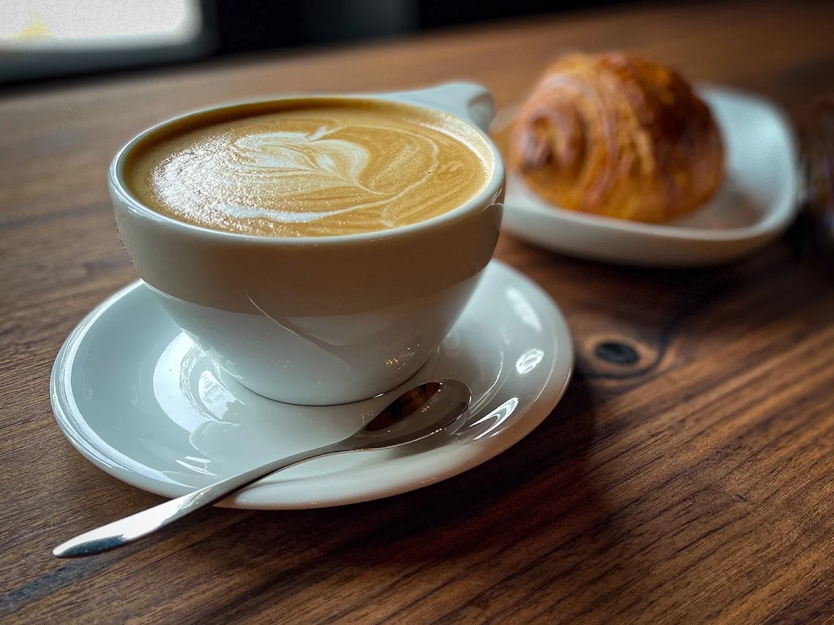 Latte with Chocolate Croissant