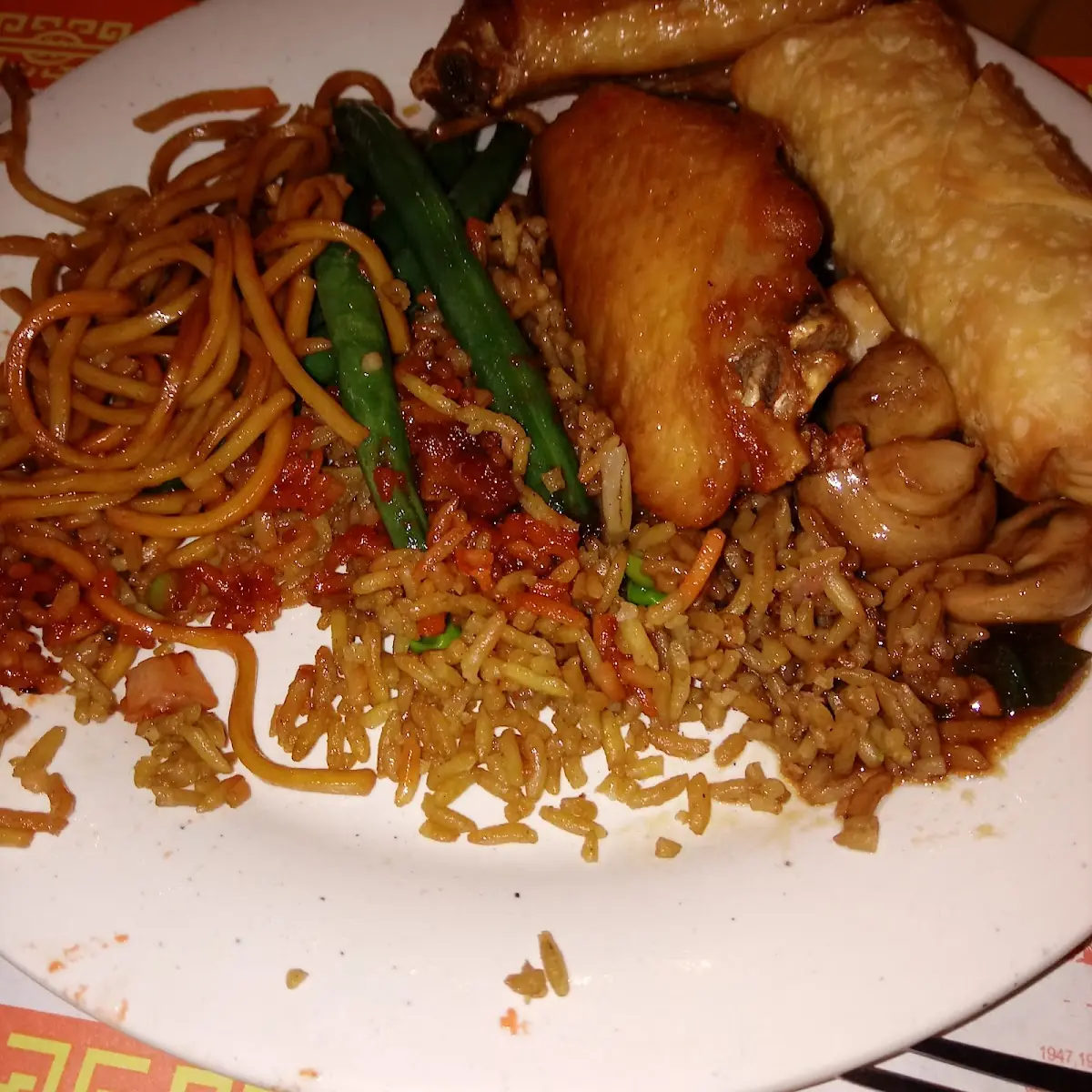 Lo Mein Pork Fried Rice Green Beans