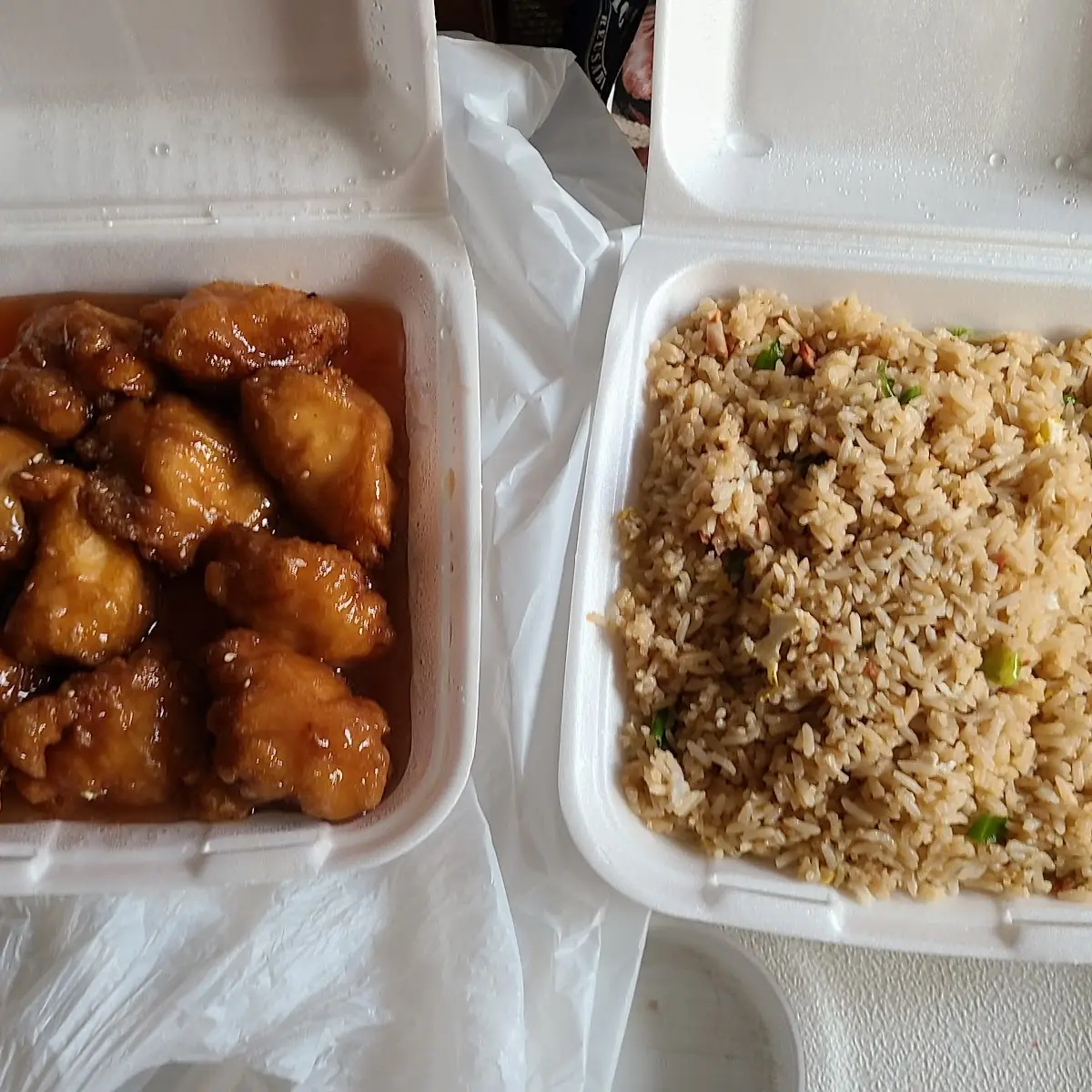 Sweet Sour Chicken and Fried Rice