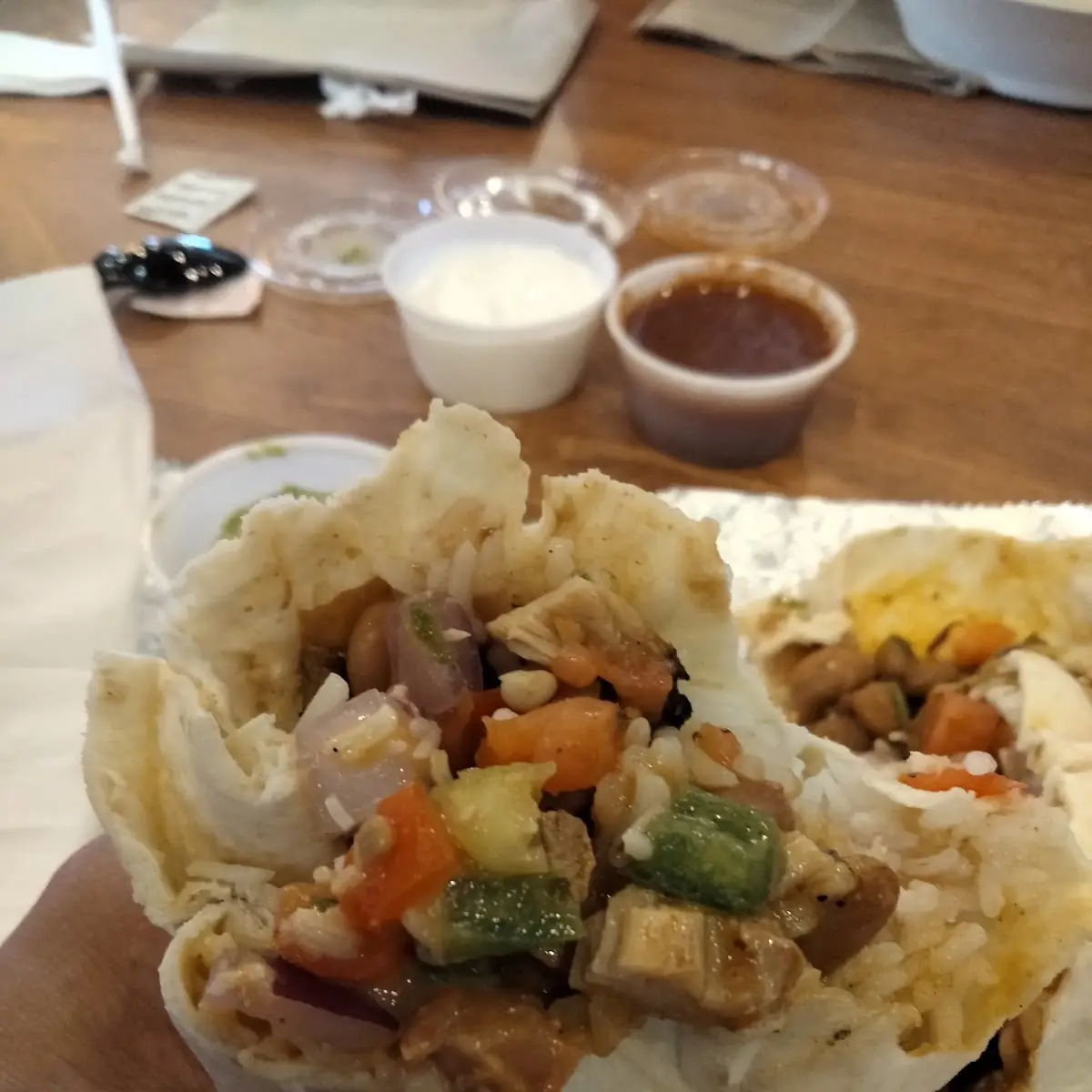 Burrito Chicken Rice Pico Corn