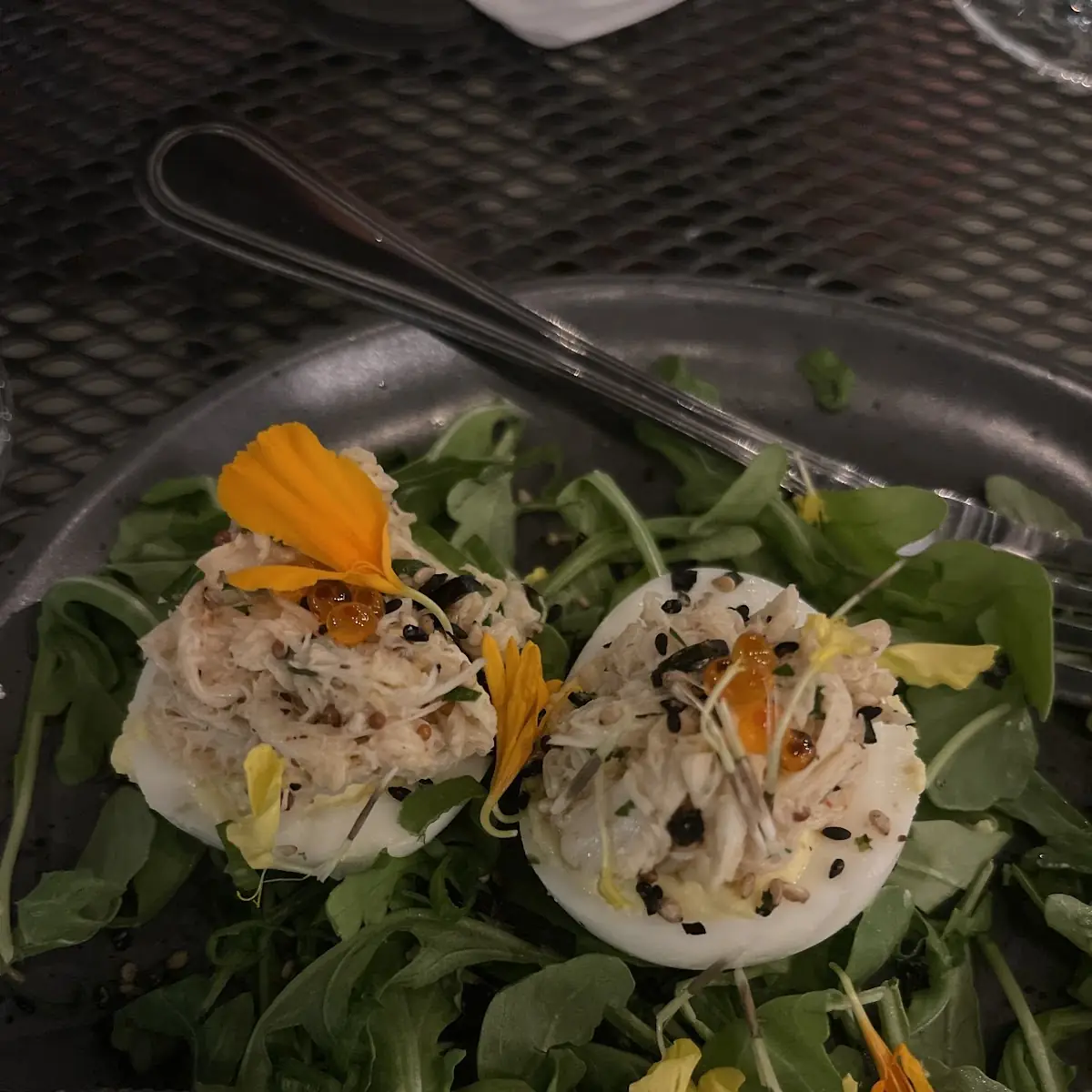 Deviled Eggs with Blue Crab