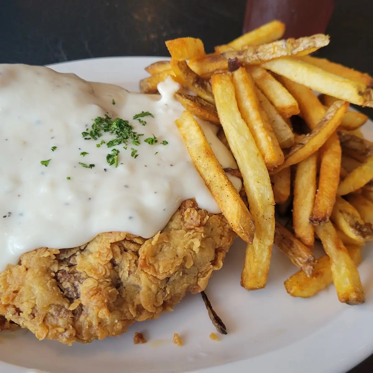 Chicken Fried Steak with Garlic Mashed Potatoes