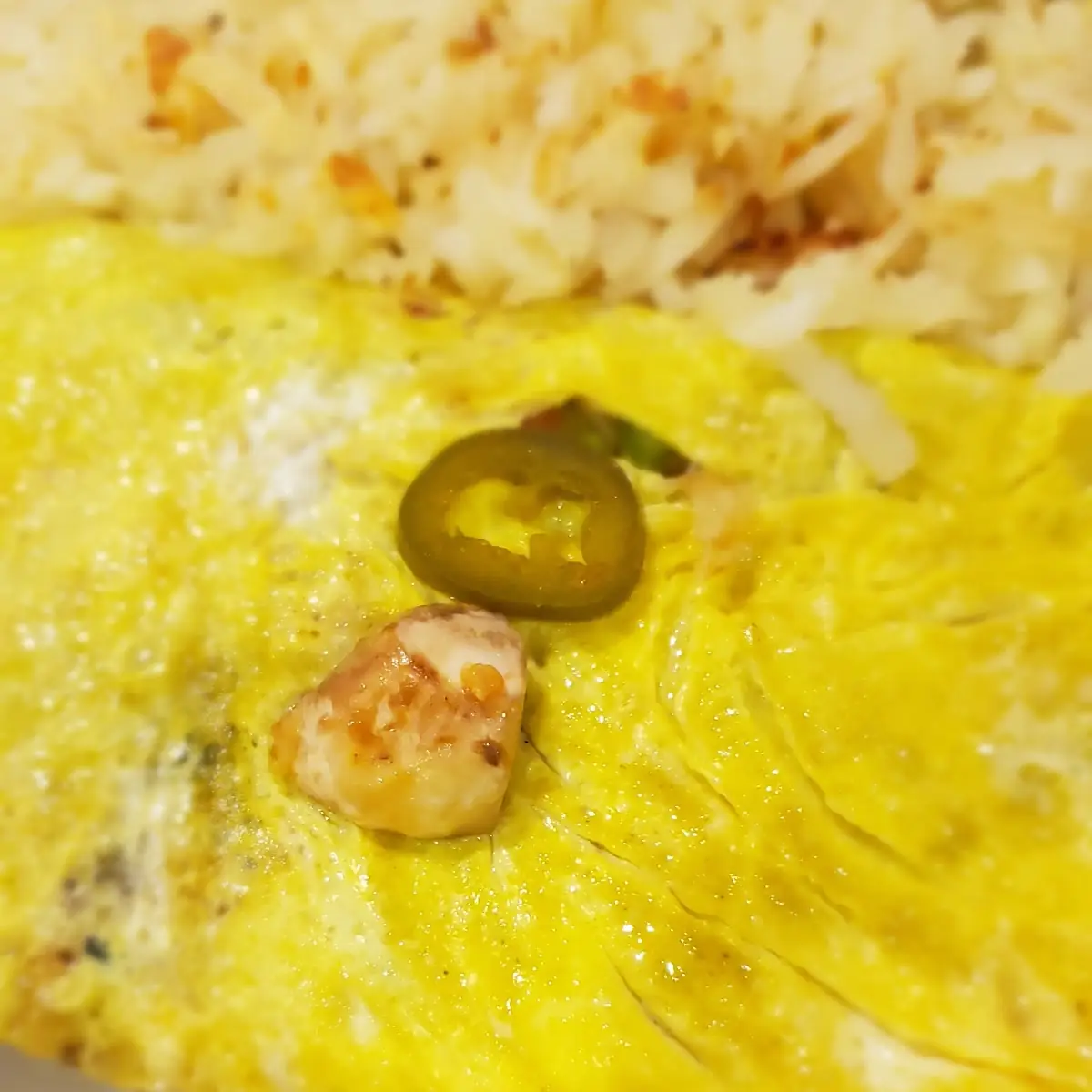 Veggie Omelette with Jalapenos