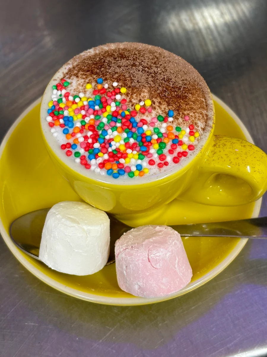 Hot Chocolate Served with a Marshmallow, Sprouts Cafe