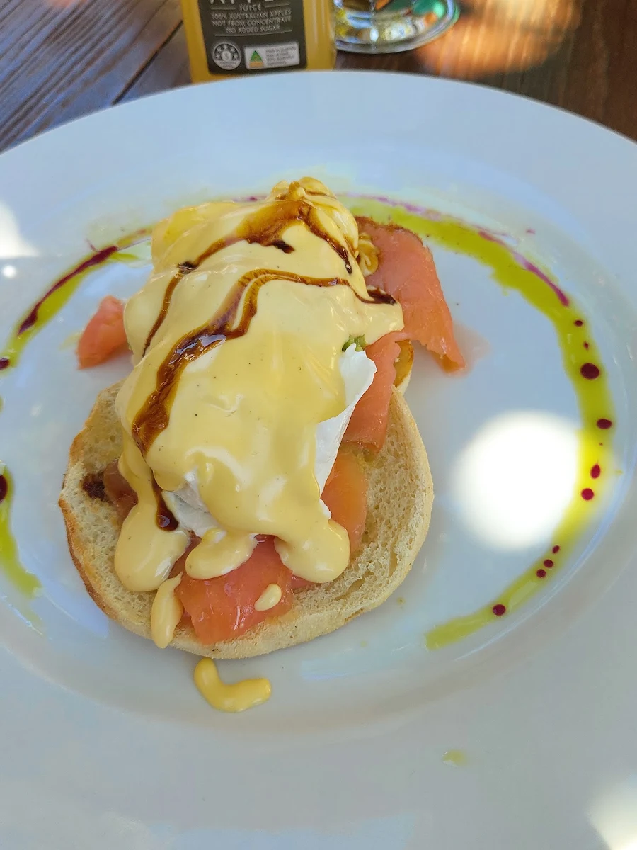 Eggs Benedict with Salmon on Muffins