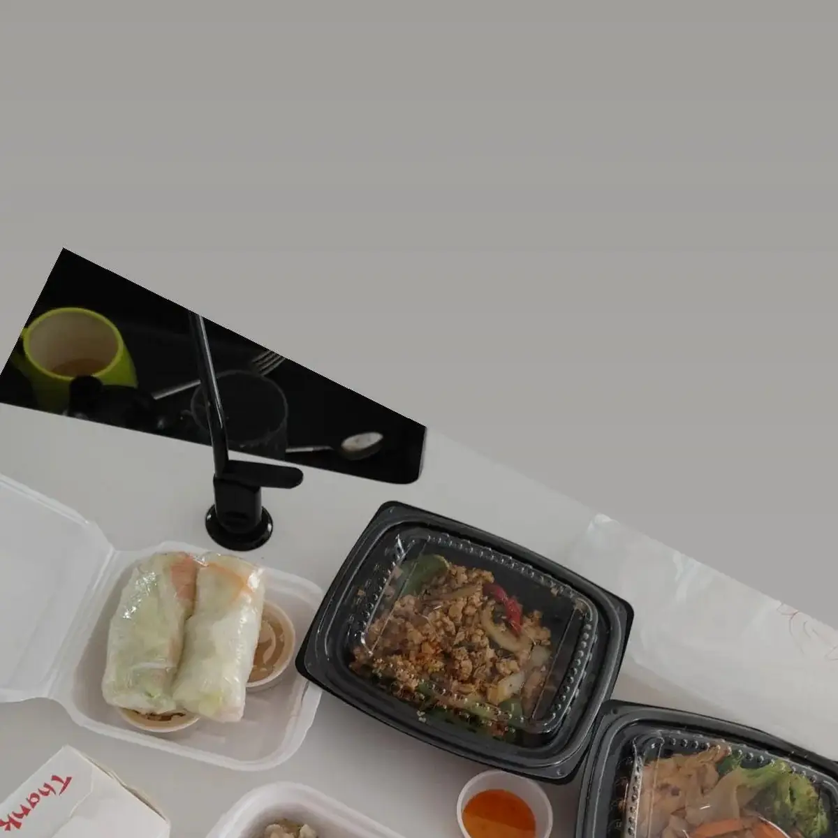 Steamed Dumplings Spring Rolls Pad See EW Basil Chicken