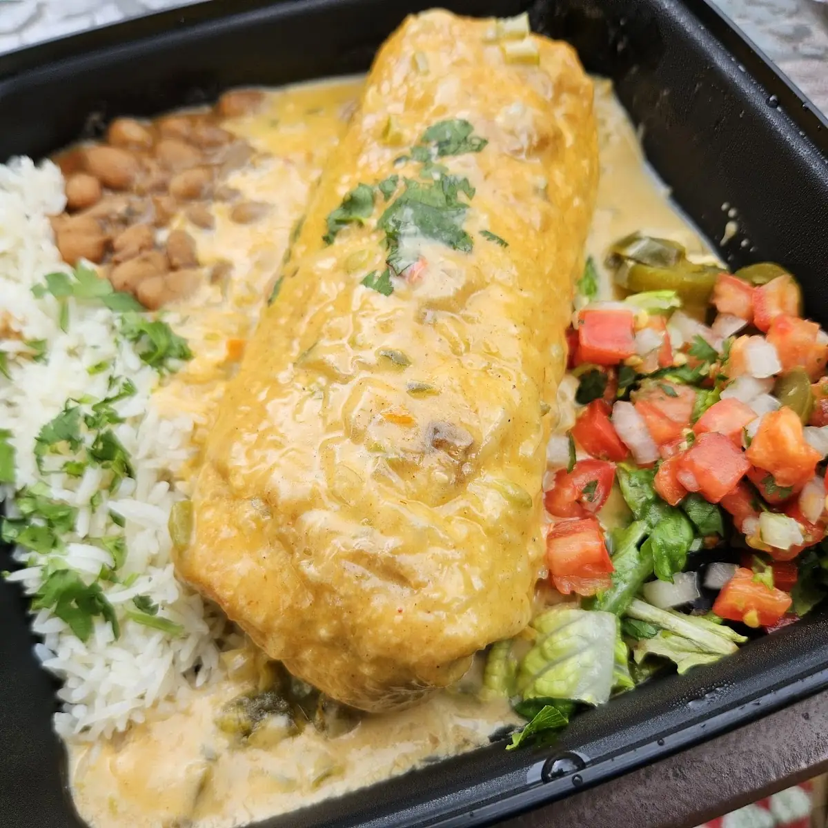 Southwest Grilled Chicken Burrito Platter