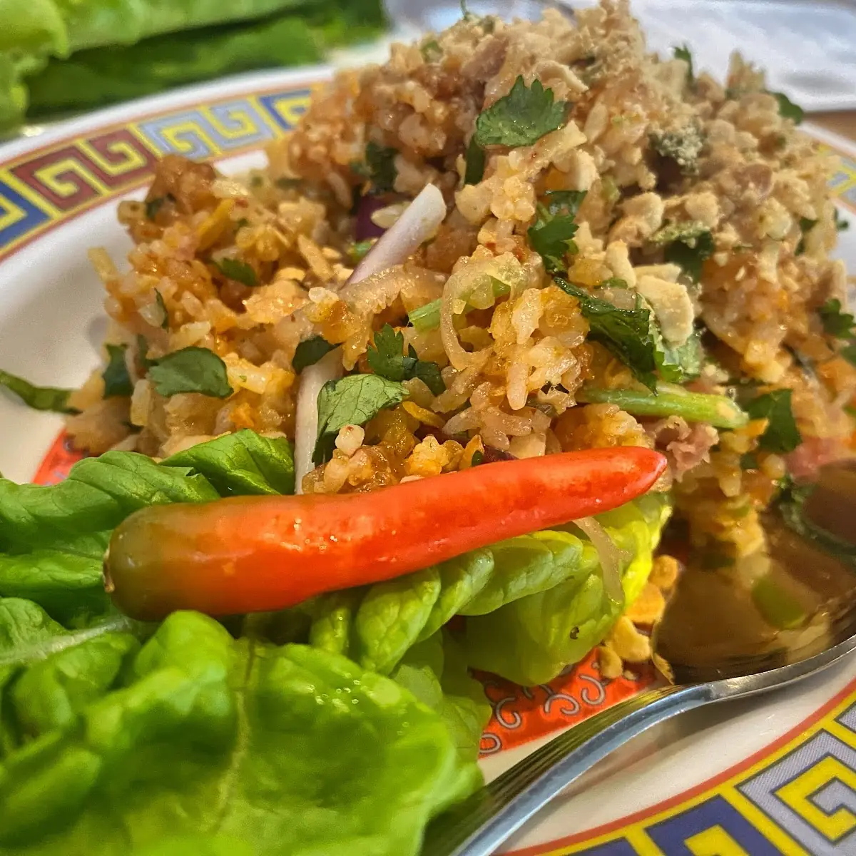 Crispy Rice Salad Nam Khao