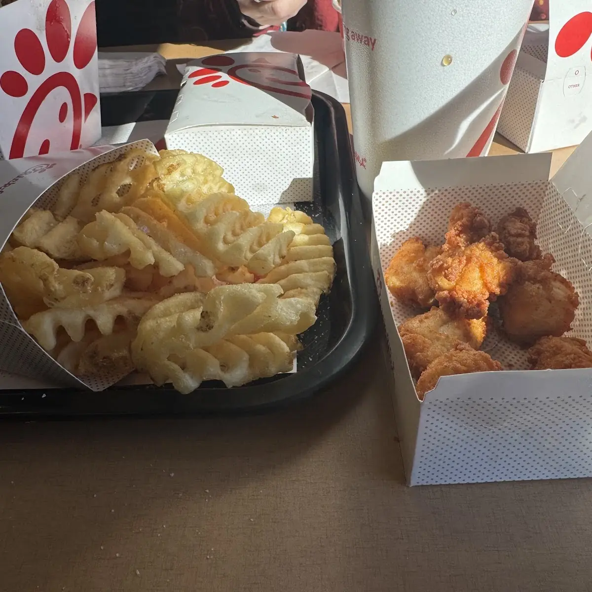 Nuggets and Waffle Fries
