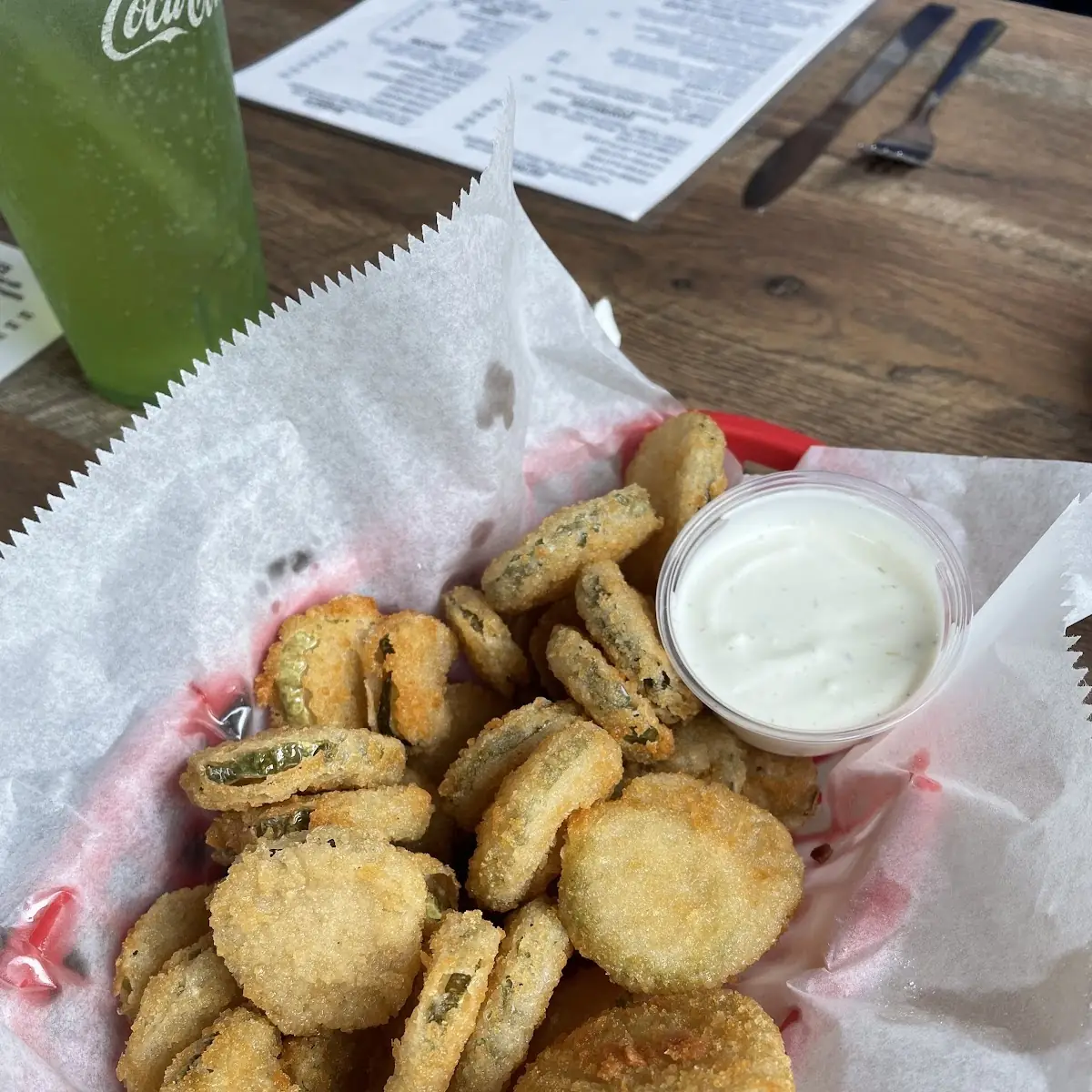 Deep Fried Pickles w Ranch Dressing