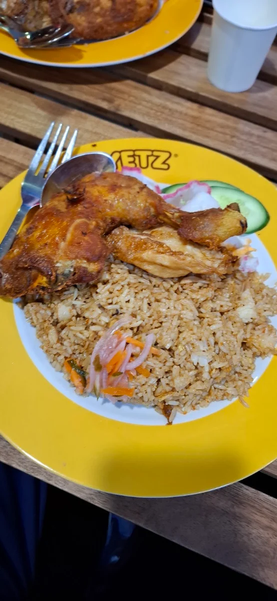Nasi Goreng with Chicken, D'penyetz & D'cendol Sussex (Halal)