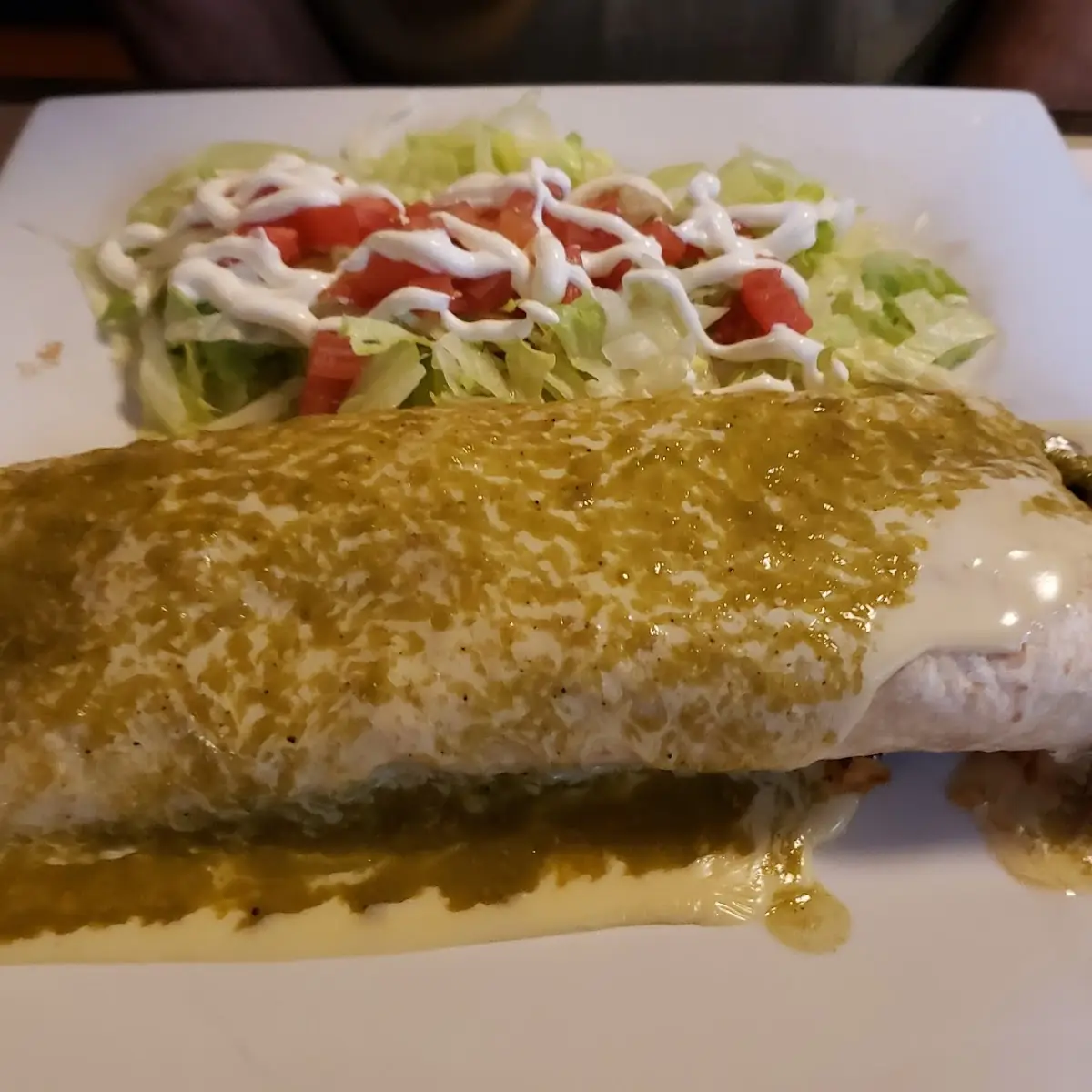 Wet Burrito with Side Salad