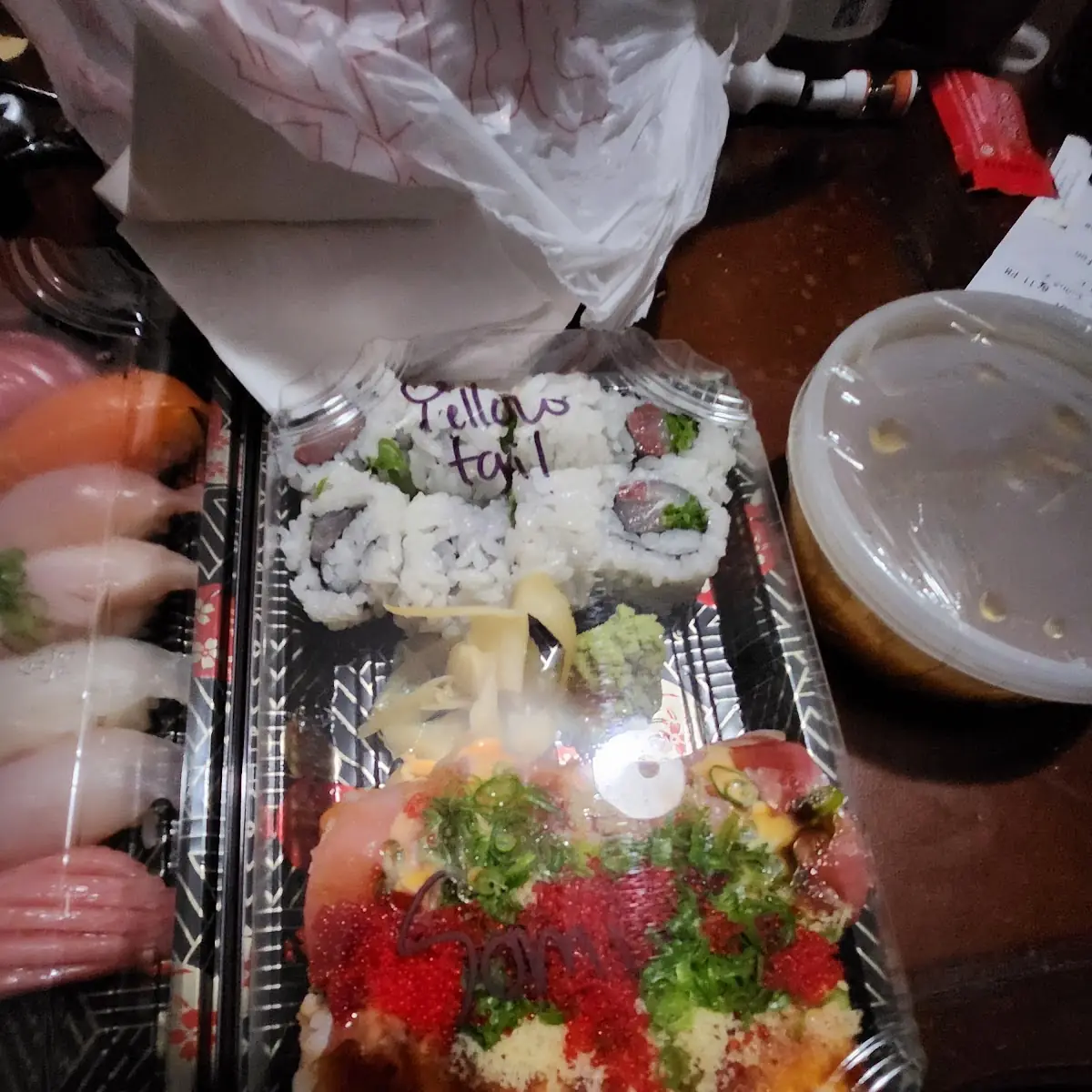 Yellowtail Roll Top Somi Roll Bottom