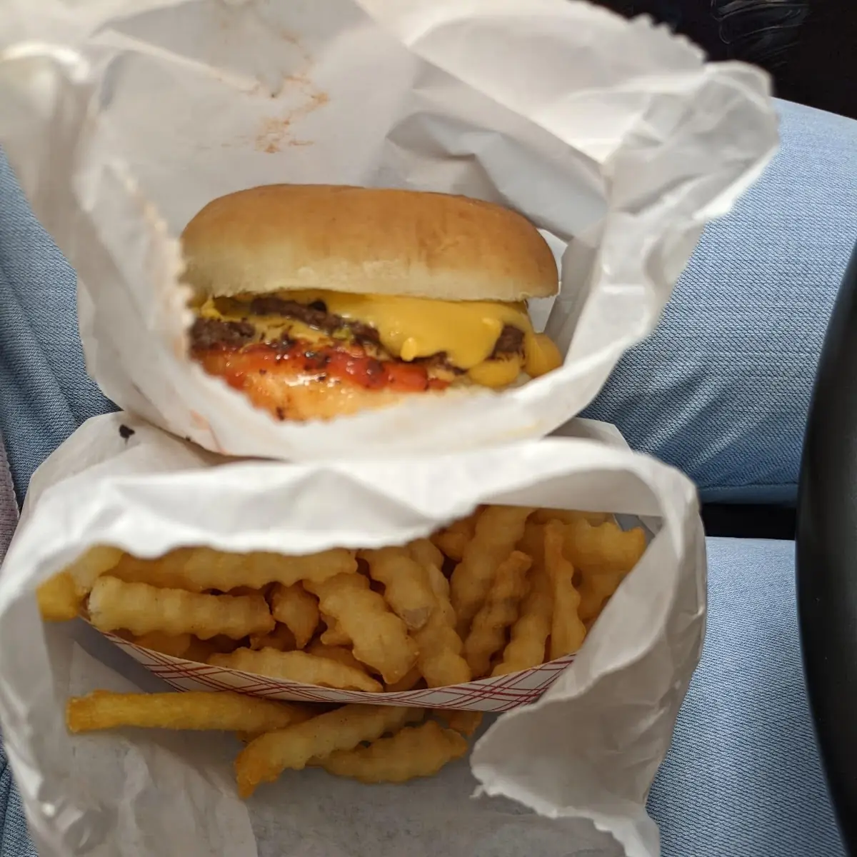 Double Cheeseburger and Fries