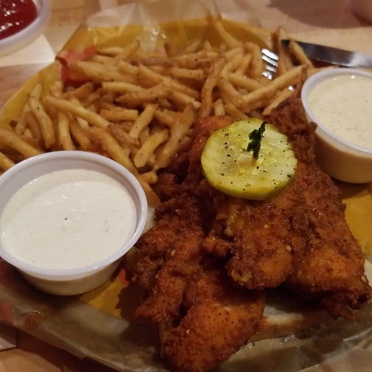 Fried Jumbo Tenders & Pickles